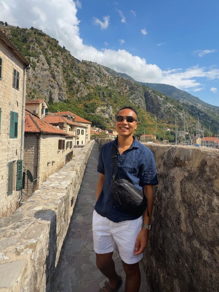 Person exploring Old Town Kotor