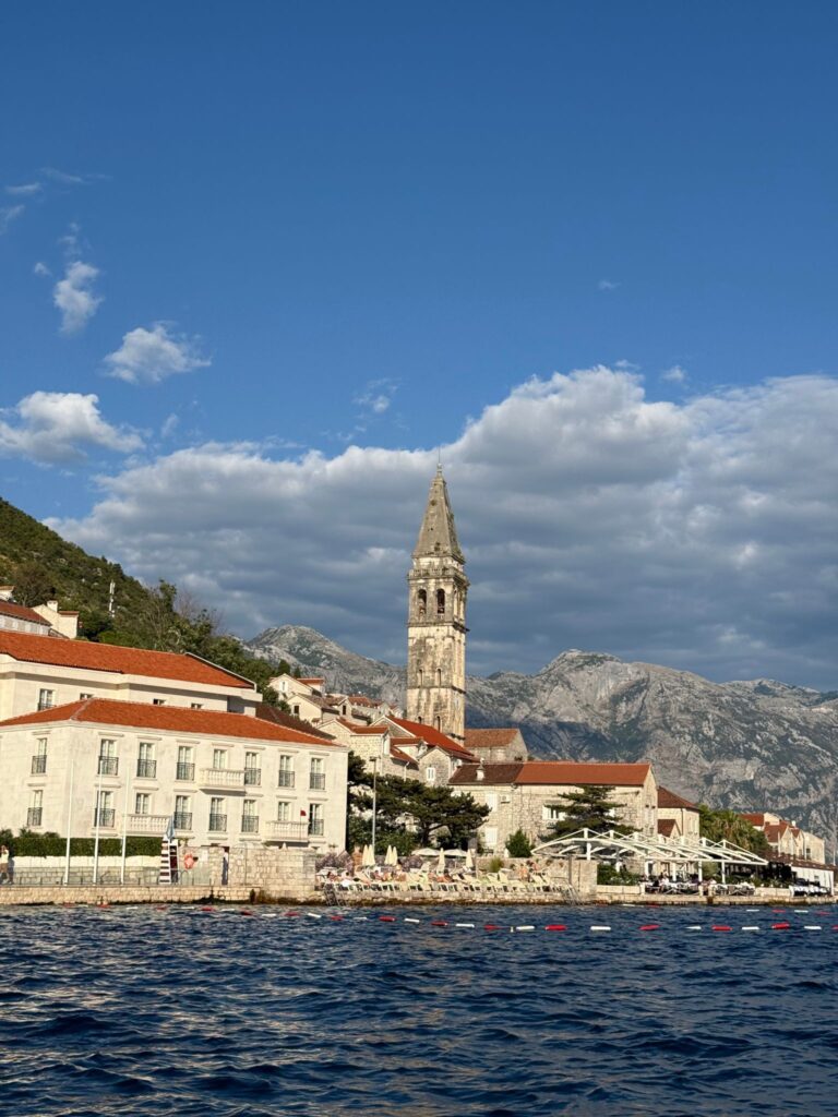 View of Perast from the water