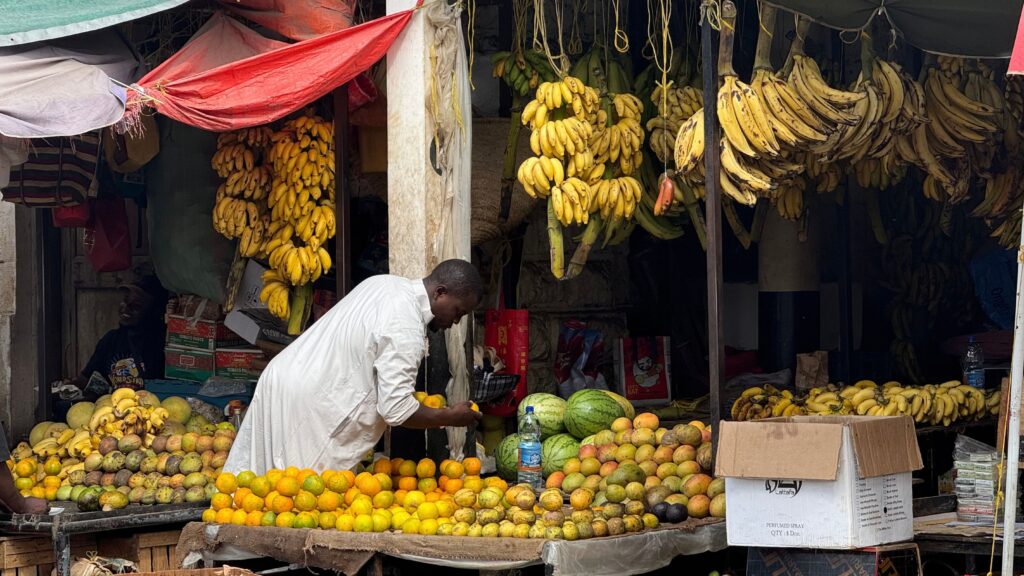 Fruit stall at a market in Zanzibar